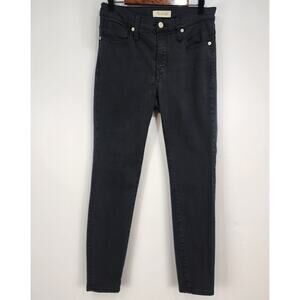 Madewell 9" High-Rise Skinny Jeans Black Sz 28